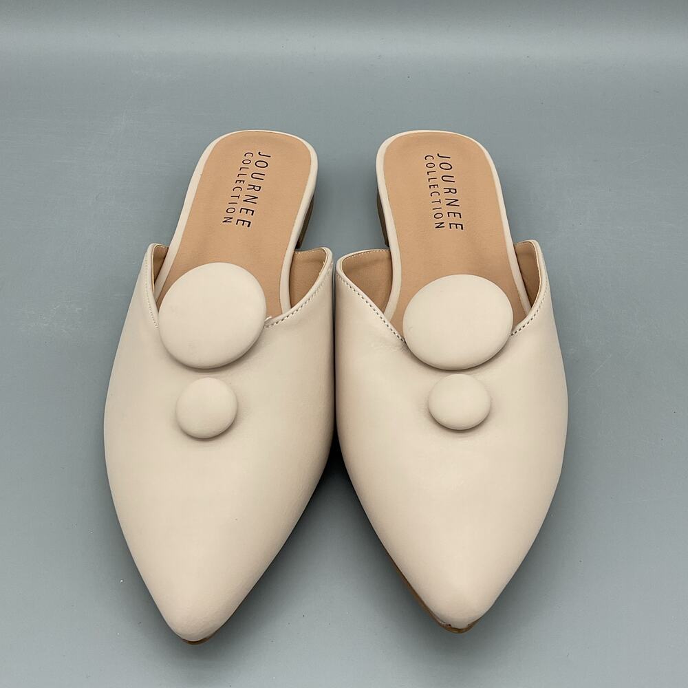 NEW Journee Collection Women’s Malorie Mules Nude Size 10 - Picture 3 of 10